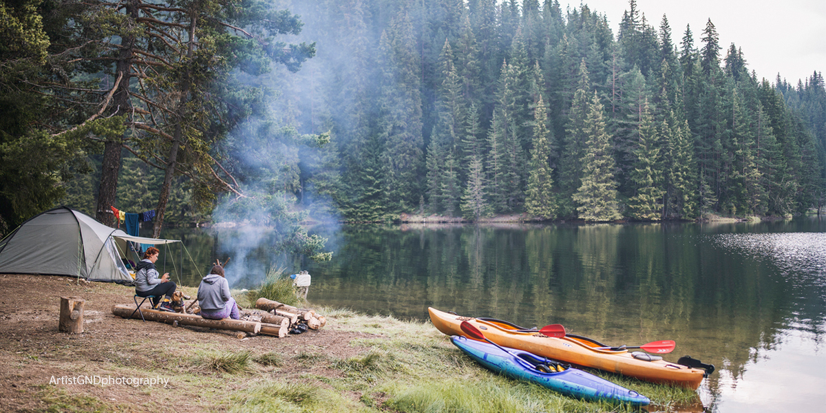 camping at lake