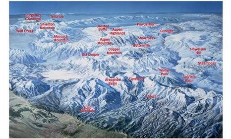 Colorado ski areas map