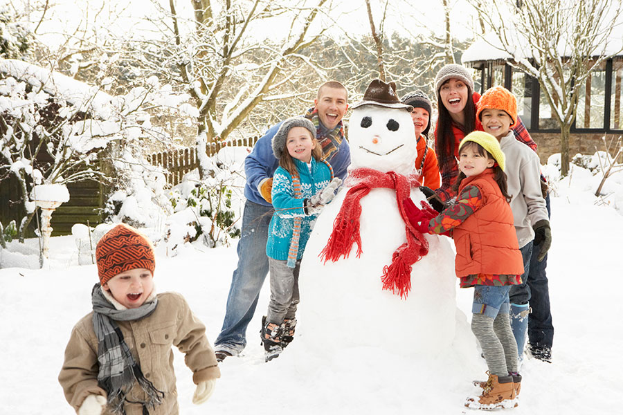 family building snowman